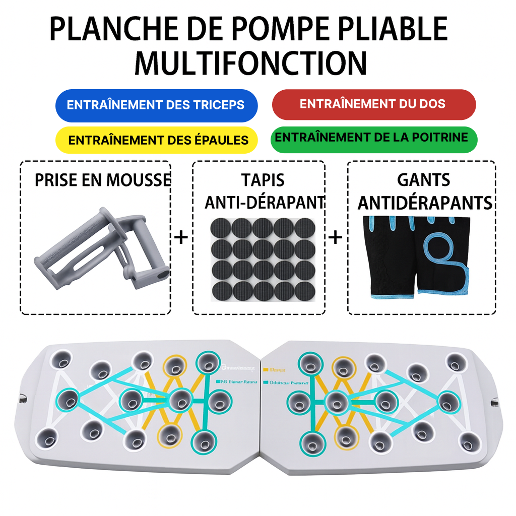 Planche de Pompes Pliable Multifonction